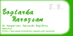 boglarka marozsan business card