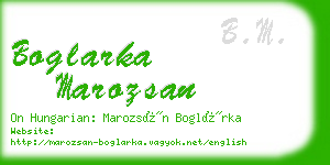 boglarka marozsan business card